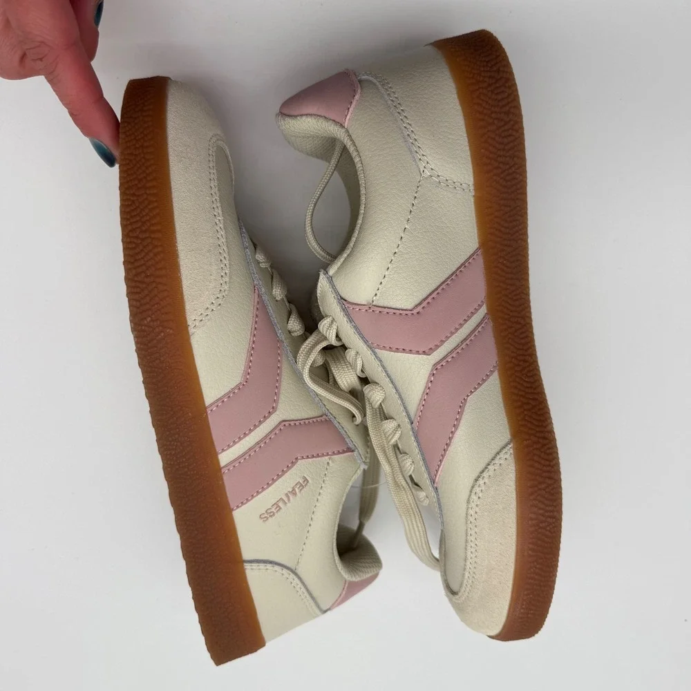 C.O.B. Culture of Brave Fearless sneakers Size 38 Pink Leather Gum Sole retro